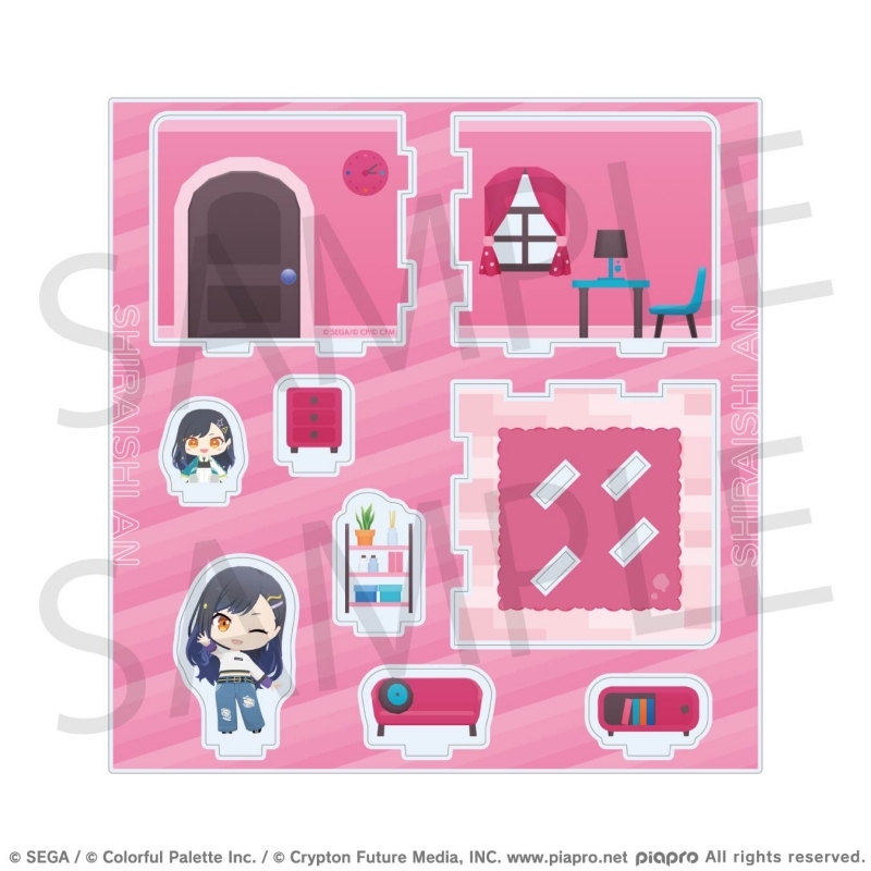 【グッズ-スタンドポップ】プロジェクトセカイ カラフルステージ！ feat. 初音ミク マイセカイ アクリルルームジオラマ 鮮やかなユニゾンルームシリーズ 白石 杏