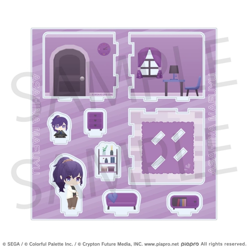 【グッズ-スタンドポップ】プロジェクトセカイ カラフルステージ！ feat. 初音ミク マイセカイ アクリルルームジオラマ ひび割れたハートルームシリーズ 朝比奈 まふゆ