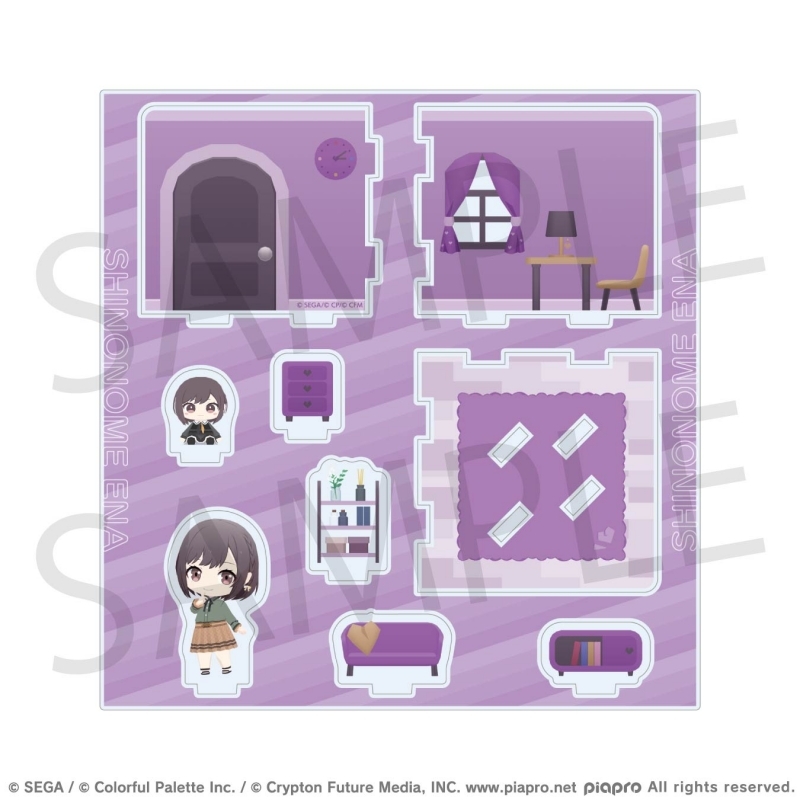 【グッズ-スタンドポップ】プロジェクトセカイ カラフルステージ！ feat. 初音ミク マイセカイ アクリルルームジオラマ ひび割れたハートルームシリーズ 東雲 絵名