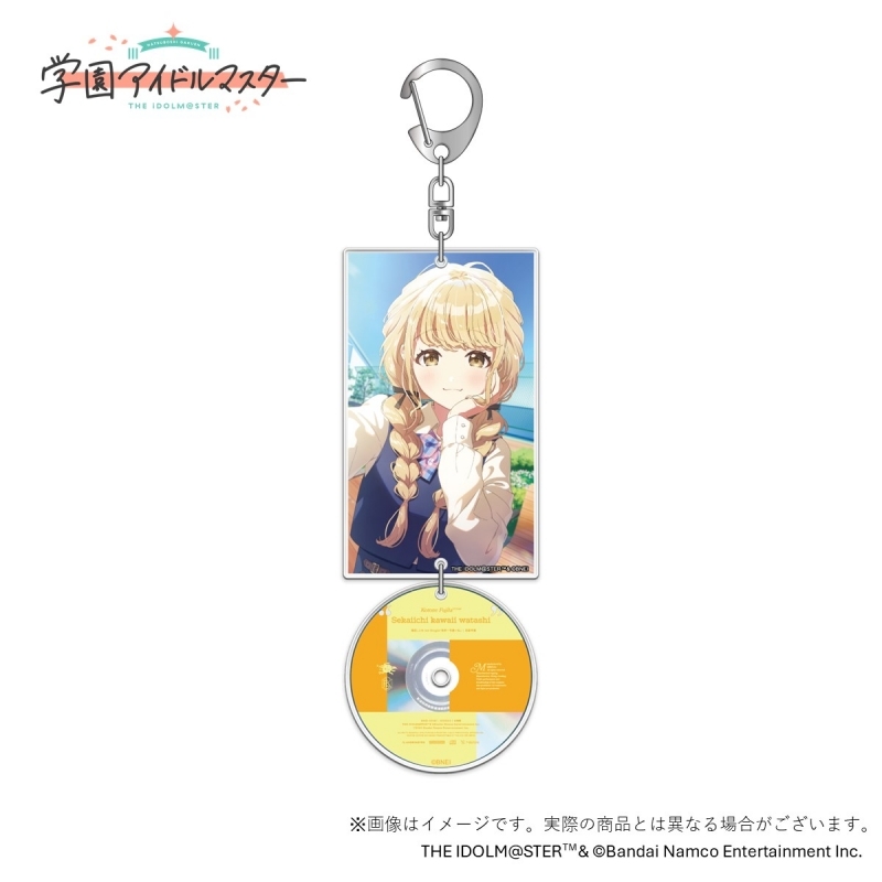 【グッズ-キーホルダー】学園アイドルマスター 初星学園レトロコレクション公式8cmCD風アクリルキーホルダー 藤田ことね