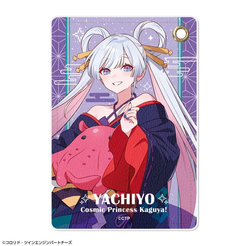 【グッズ-パスケース】超かぐや姫！ レザーパスケース デザイン05(月見ヤチヨ)