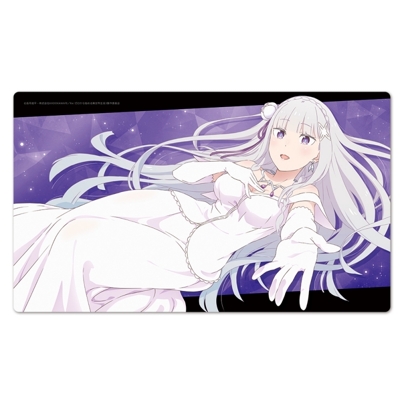 【グッズ-デスクマット】Re:ゼロから始める異世界生活 キャラクターラバーマット エミリア ウェディングドレスver.
