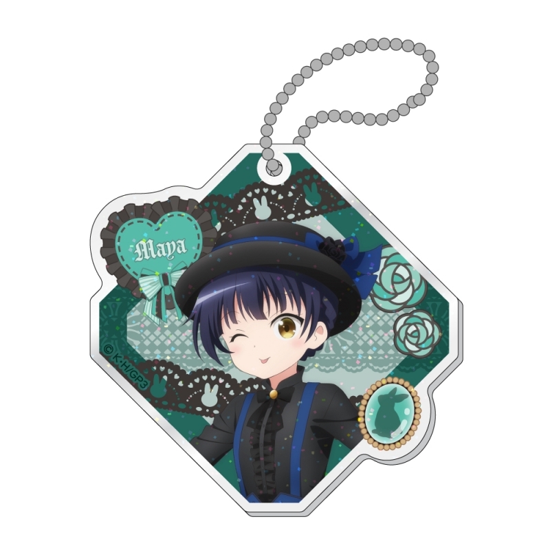 【グッズ-キーホルダー】ご注文はうさぎですか？ BLOOM ラメ入りアクリルキーホルダー / マヤ