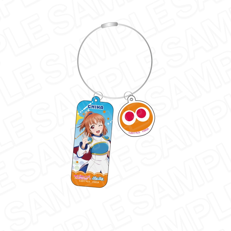 【グッズ-キーホルダー】ラブライブ！サンシャイン!!×ぷよぷよ ワイヤーキーホルダー 高海千歌