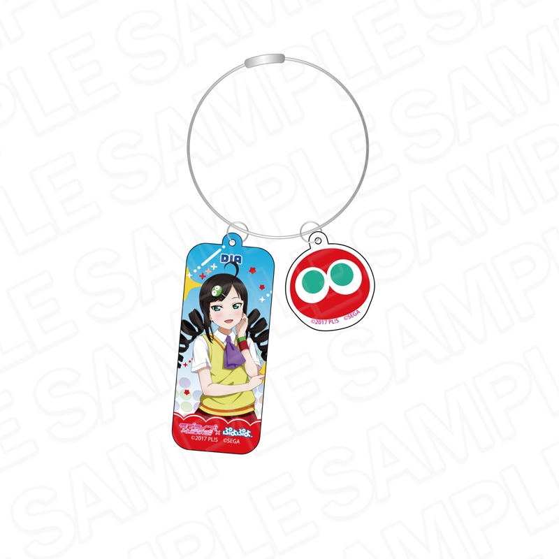 【グッズ-キーホルダー】ラブライブ！サンシャイン!!×ぷよぷよ ワイヤーキーホルダー 黒澤ダイヤ