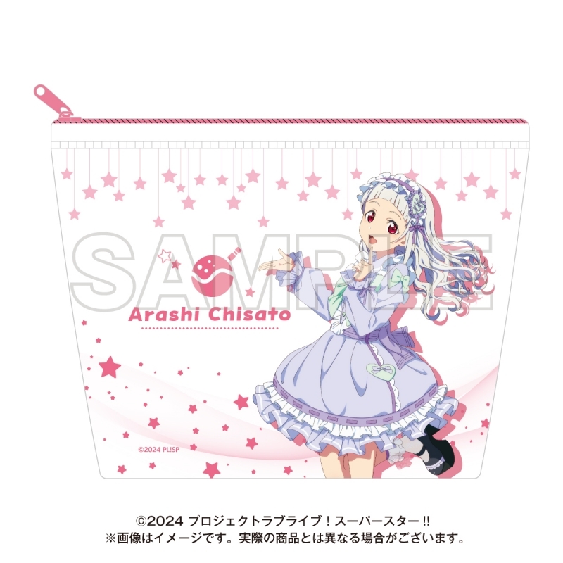 【グッズ-ポーチ】ラブライブ！スーパースター!! ゆめかわガーリーcollection 2025 クリアポーチ 嵐 千砂都
