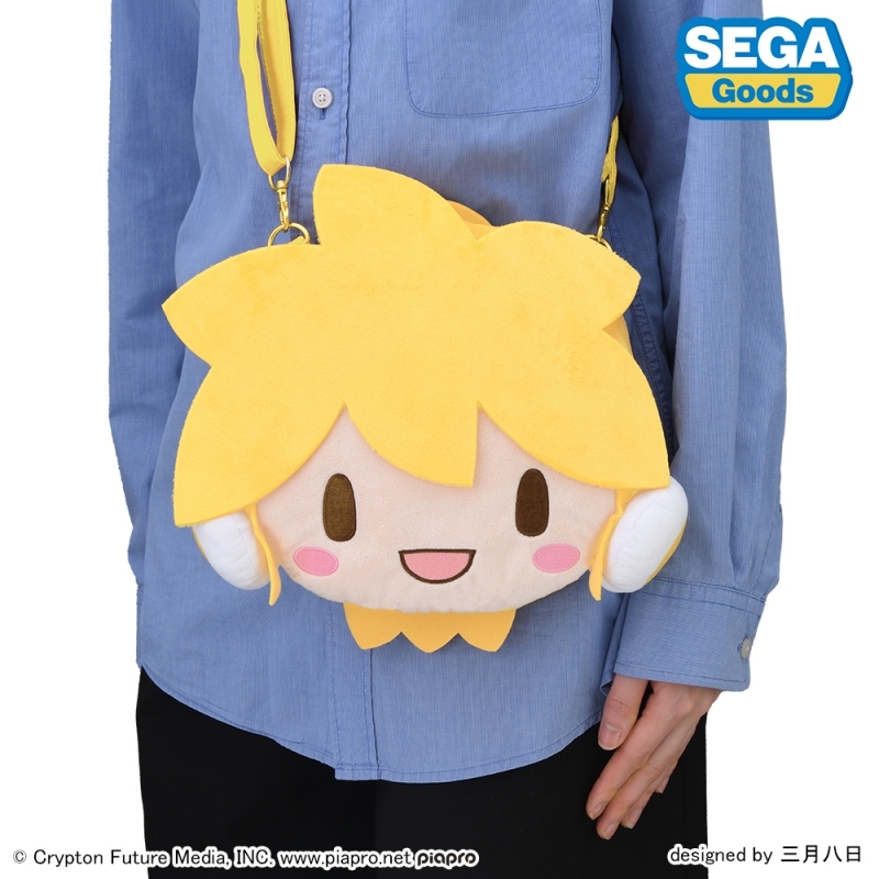 【グッズ-バッグ】鏡音レン ふわぷち フェイスショルダーバッグ（Ｍ）