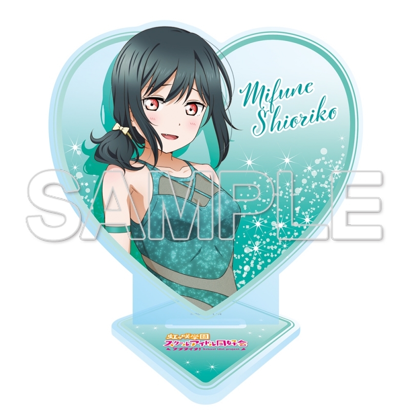 【グッズ-スタンドポップ】ラブライブ！虹ヶ咲学園スクールアイドル同好会 ハート型ラメ入りアクリルスタンド 三船 栞子