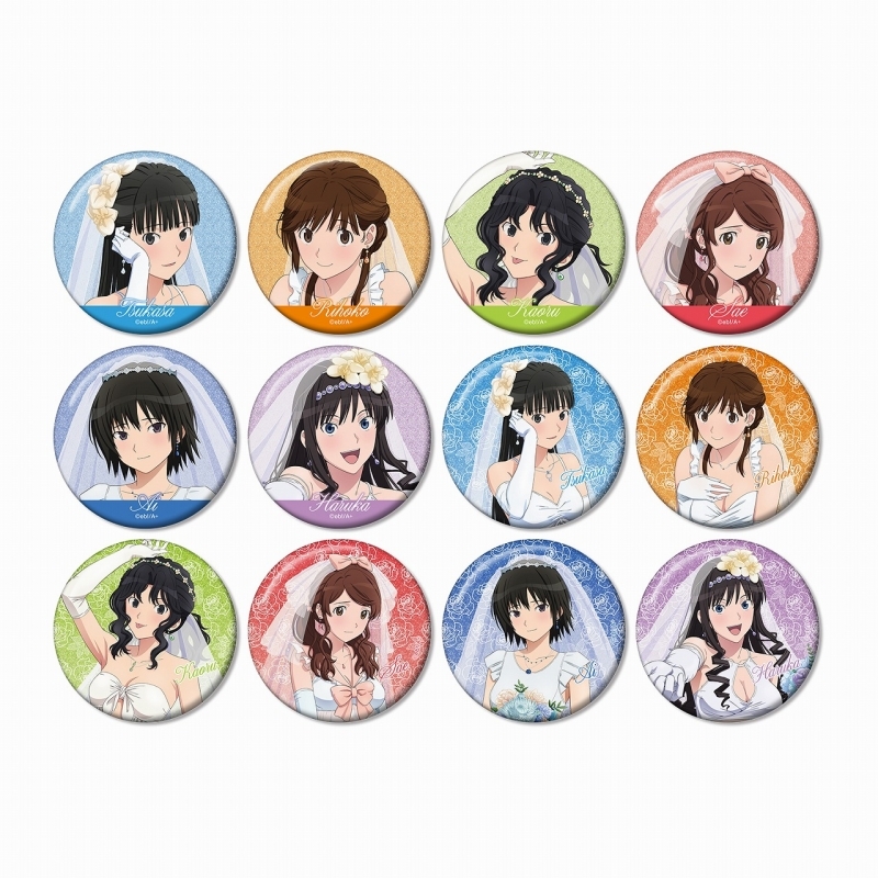 【グッズ-バッチ】アマガミSS+plus 描き下ろし ウェディング水着ver. トレーディンググリッター缶バッジ