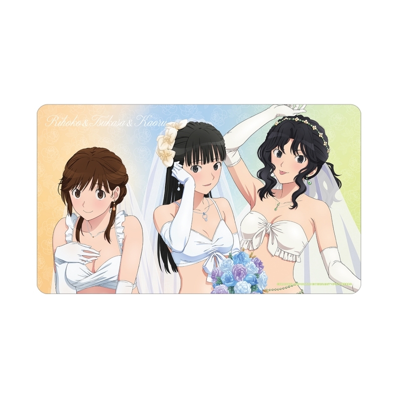 【グッズ-デスクマット】アマガミSS+plus 描き下ろし 絢辻 詞&桜井梨穂子&棚町 薫 ウェディング水着ver. マルチデスクマット