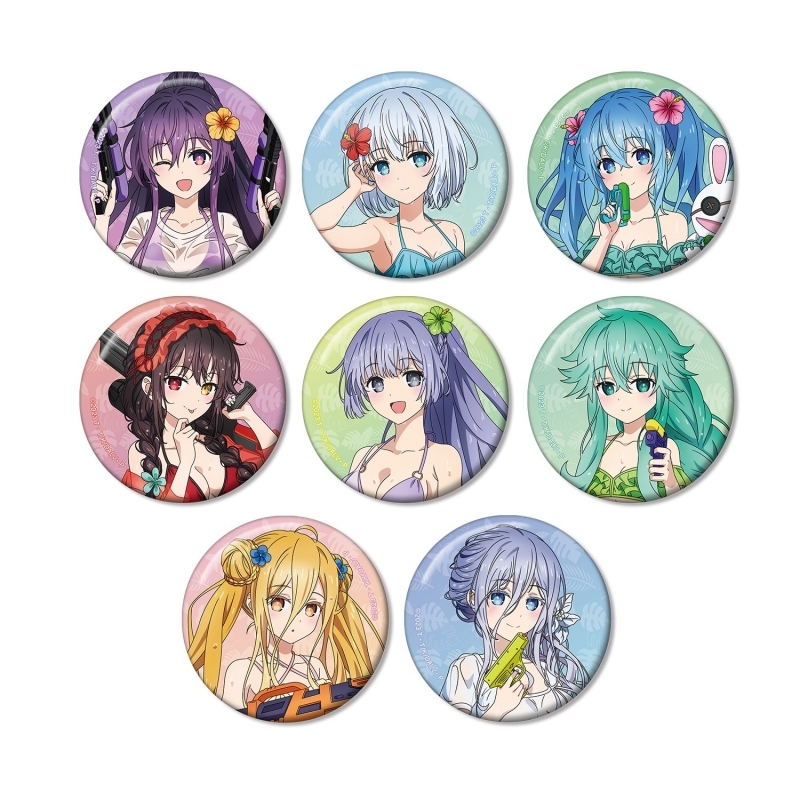 【グッズ-バッチ】デート・ア・ライブV 描き下ろし デート・ア・バカンスver. トレーディング缶バッジ