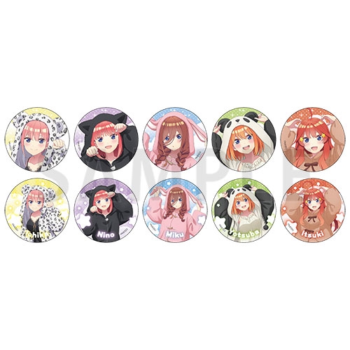 【グッズ-バッチ】五等分の花嫁＊ ホログラムカンバッジ(ブラインド) アニマルパーカー ver.【催事商品】