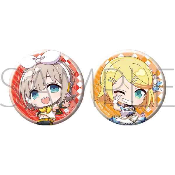 【グッズ-バッチ】アイドルマスター シャイニーカラーズ 缶バッジセット ピアプロキャラクターズ Eディフォルメ芹沢あさひ&鏡音リン