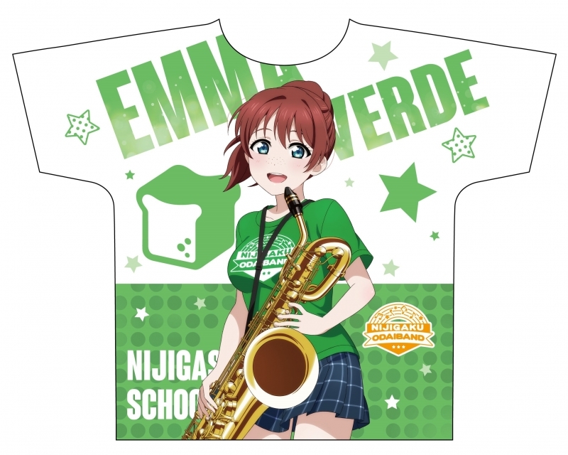 【グッズ-Tシャツ】ラブライブ！虹ヶ咲学園スクールアイドル同好会 フルグラフィックTシャツ エマ・ヴェルデ ODAIBAND ver【ゲーマーズ限定】