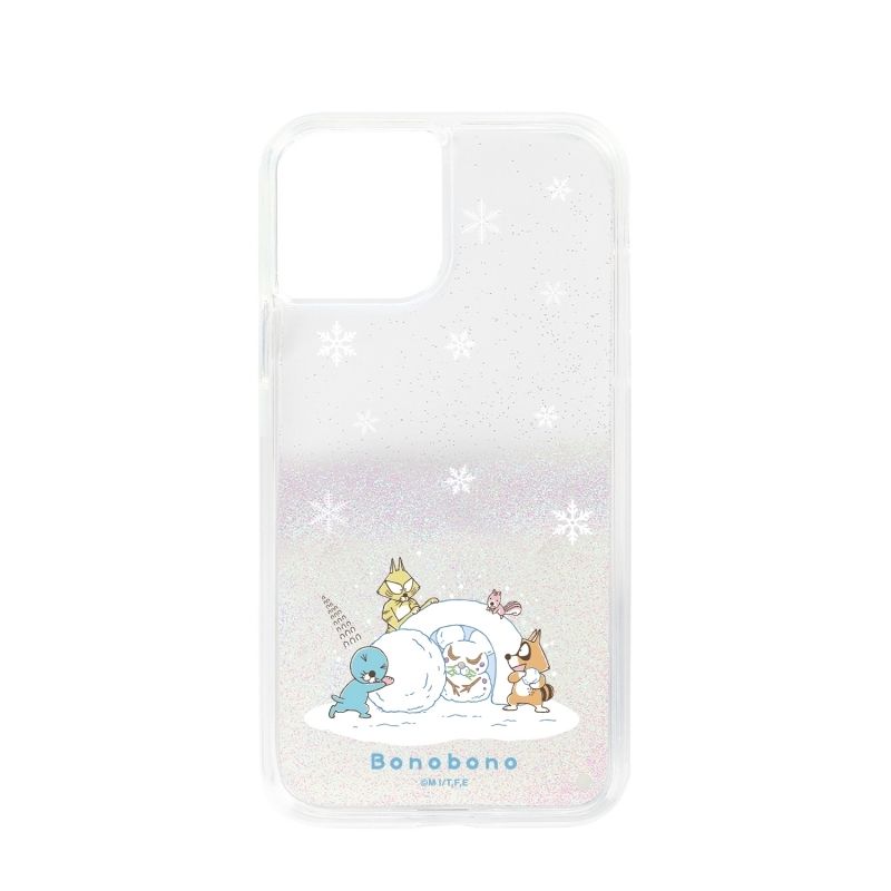 【グッズ-携帯グッズ】ぼのぼの かまくらにしまっちゃおうね グリッターiPhoneケース(対象機種/iPhone 7/8/SE2/SE3)