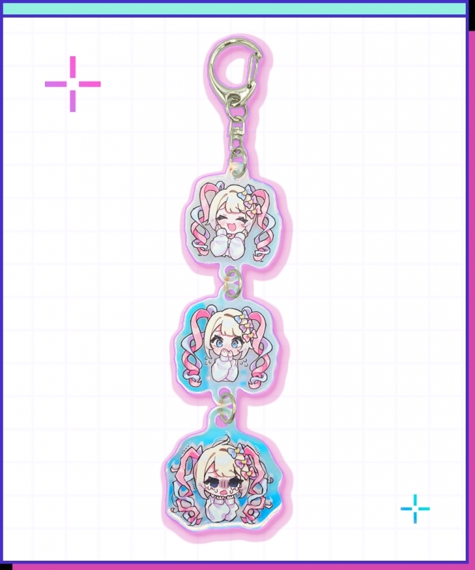 【グッズ-キーホルダー】NEEDY GIRL OVERDOSE 萌ナオミ先生超てんちゃん連結アクキー