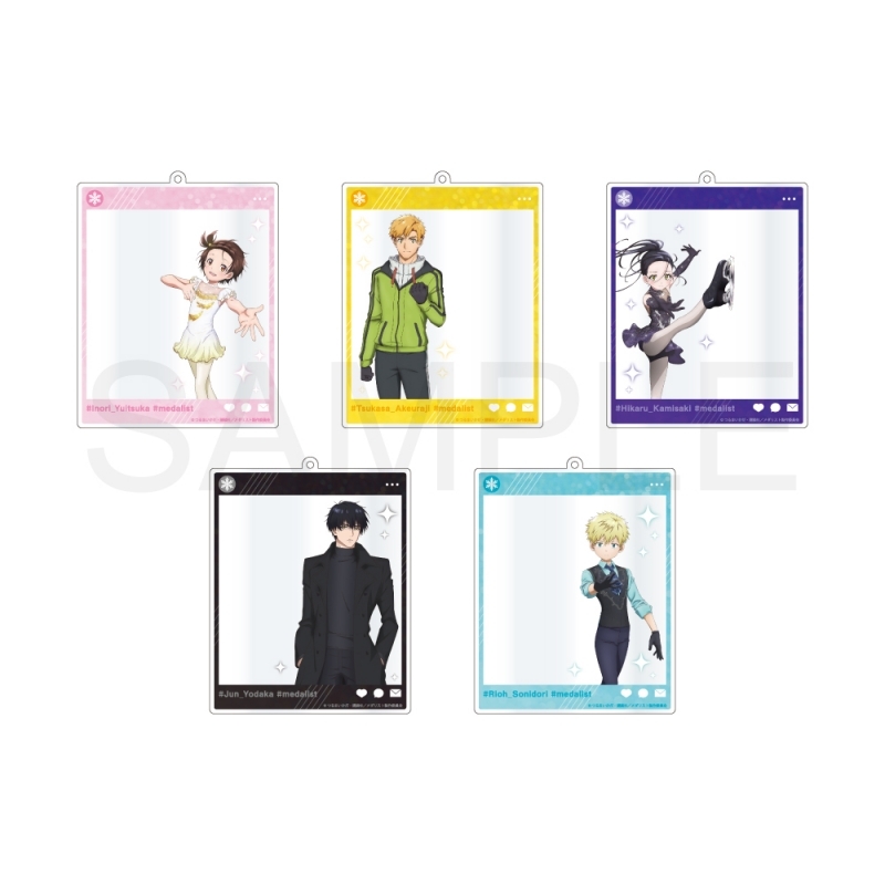 【グッズ-キーホルダー】メダリスト トレーディングSNS風アクリルカードキーホルダー Winter ver.