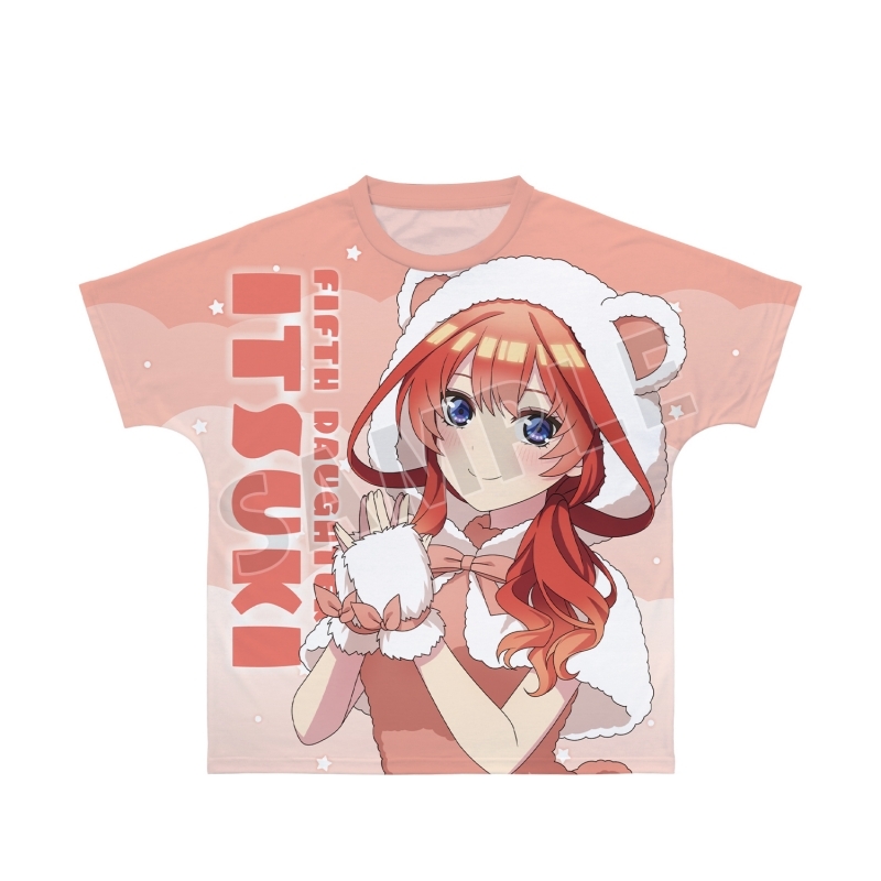 【グッズ-Tシャツ】映画『五等分の花嫁』 描き下ろし 中野五月 動物もこもこ着ぐるみver. フルグラフィックTシャツユニセックス(サイズ/XL)