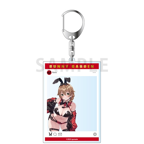 【グッズ-キーホルダー】バニーガーデン SNS風アクリルキーホルダー 花奈 レースクイーン ver.【催事商品】