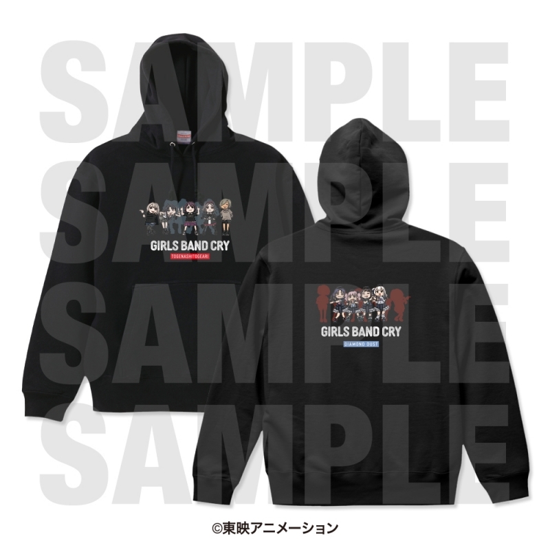 【グッズ-ウィンドブレーカー】ガールズバンドクライ パーカー「描き起こしデフォルメ」 L