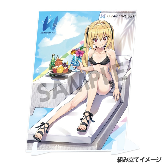 【グッズ-スタンドポップ】ドルフィンウェーブ ビジュアルアクリルプレート 風見 エレン(水着) サブ画像2