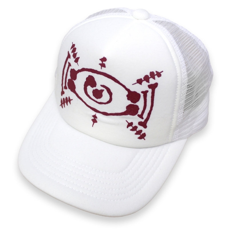 【グッズ-帽子】鬼滅の刃 愈史郎の血鬼術の札 メッシュキャップ WHITE-FREE
