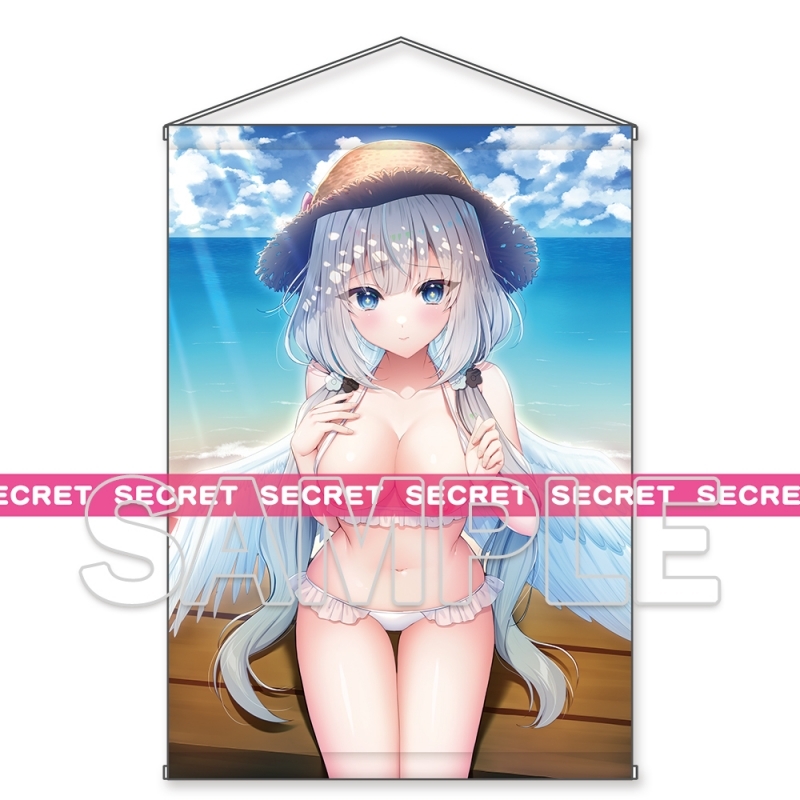 【グッズ-タペストリー】まうめん描き下ろし 夏の日差しよりまぶしい天使ちゃん X-RATEDタペストリー B2
