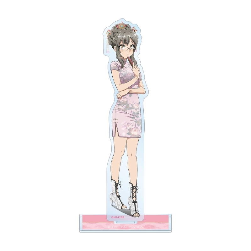 【グッズ-スタンドポップ】青春ブタ野郎はバニーガール先輩の夢を見ない 描き下ろしイラスト 双葉理央 チャイナドレスver. BIGアクリルスタンド