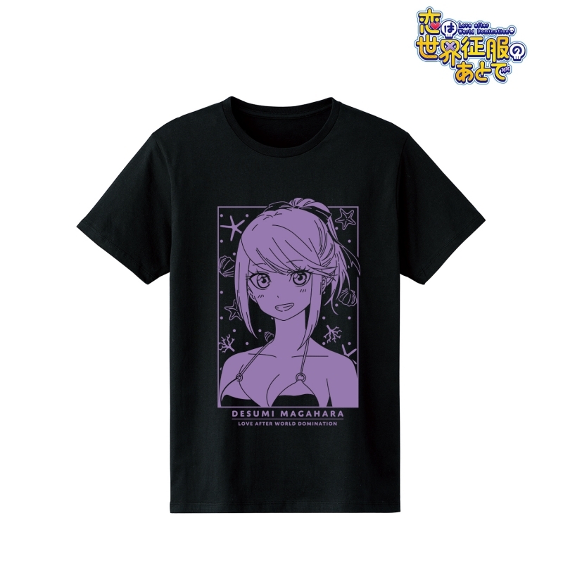 【グッズ-Tシャツ】恋は世界征服のあとで 描き下ろしイラスト 禍原デス美 水着ver. Tシャツメンズ(サイズ/L)