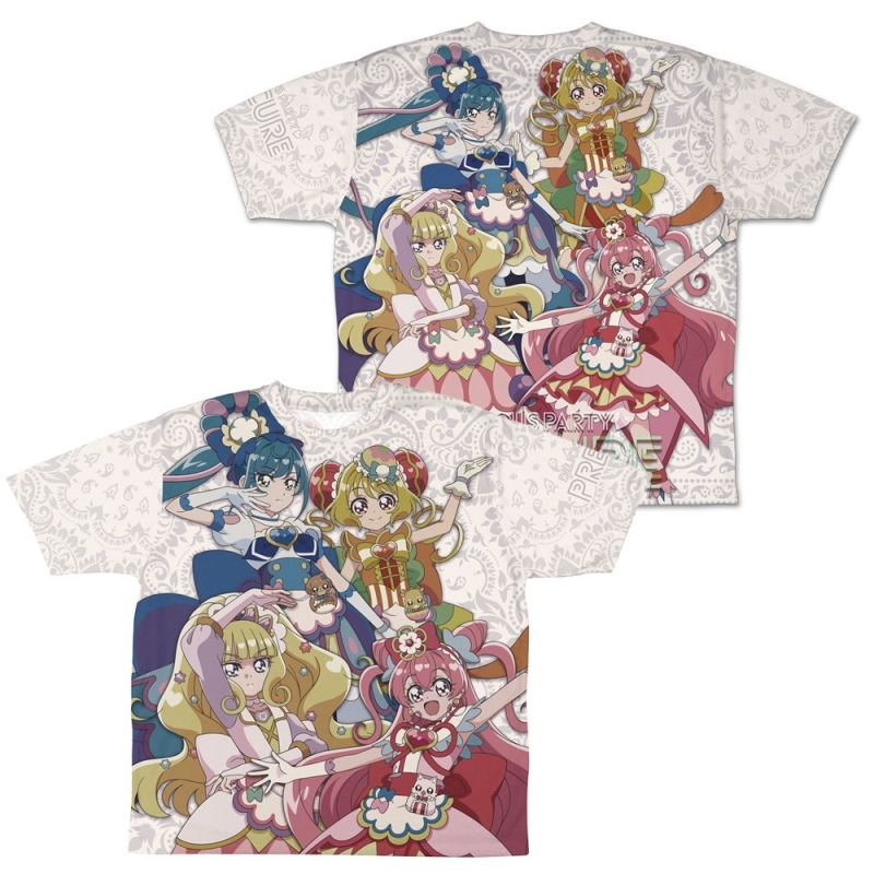 【グッズ-Tシャツ】デリシャスパーティ♡プリキュア 両面フルグラフィックTシャツ-XL