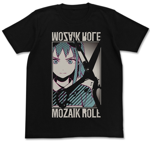 【グッズ-Tシャツ】Megpoid モザイクロール Tシャツ BLACK-L