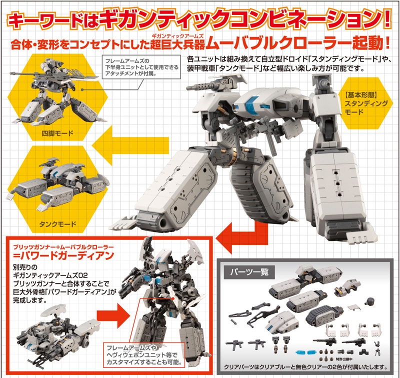 【グッズ-プラモデル】M.S.G《ギガンティックアームズ》 ギガンティックアームズ03 ムーバブルクローラー サブ画像2