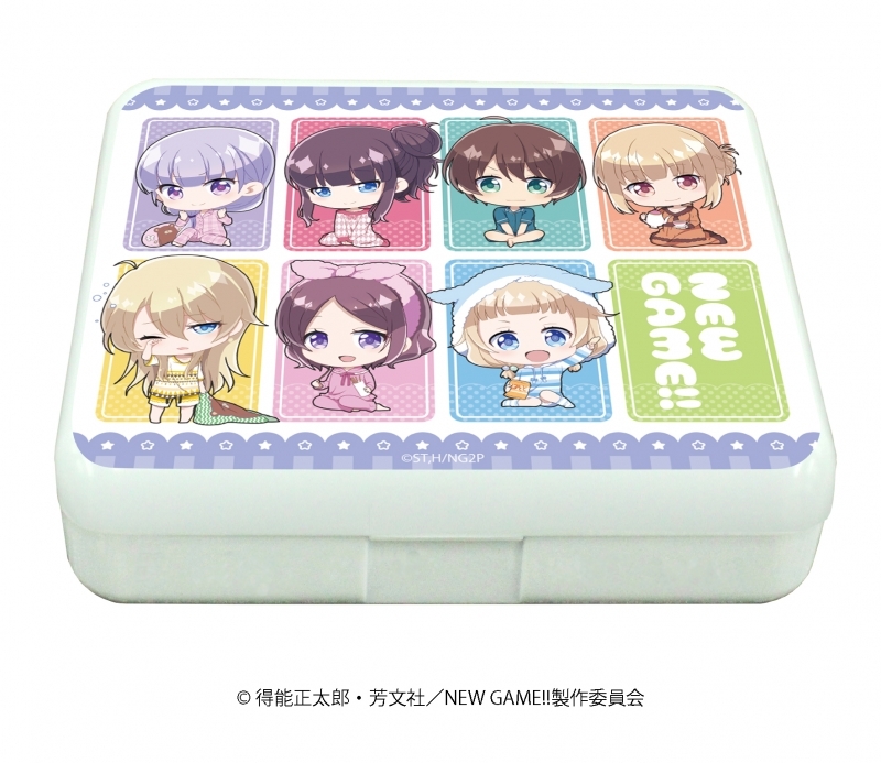 グッズ 小物入れ New Game 小物ケース ラムネ付き 01 整列デザイン パジャマver ミニキャラ ゲーマーズ キャラクターグッズ 商品の総合通販