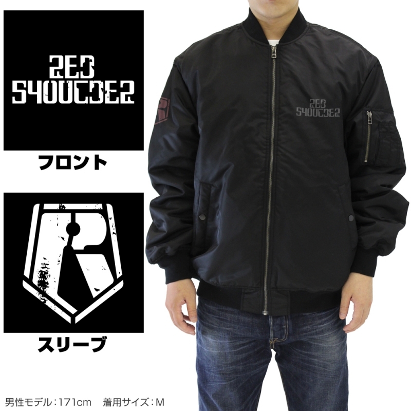 【グッズ-ウィンドブレーカー】装甲騎兵ボトムズ レッドショルダー MA-1ジャケット BLACK-XL サブ画像4