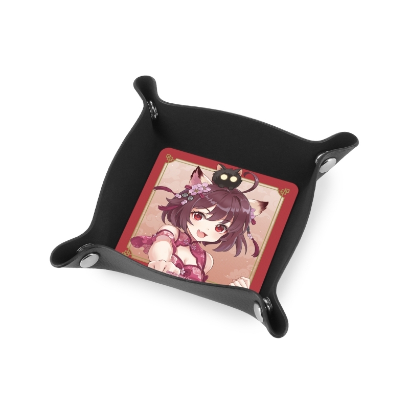 【グッズ-小物入れ】雀魂-じゃんたま- 描き起こしイラスト 一姫 チャイナドレスver. PUレザーマルチトレー