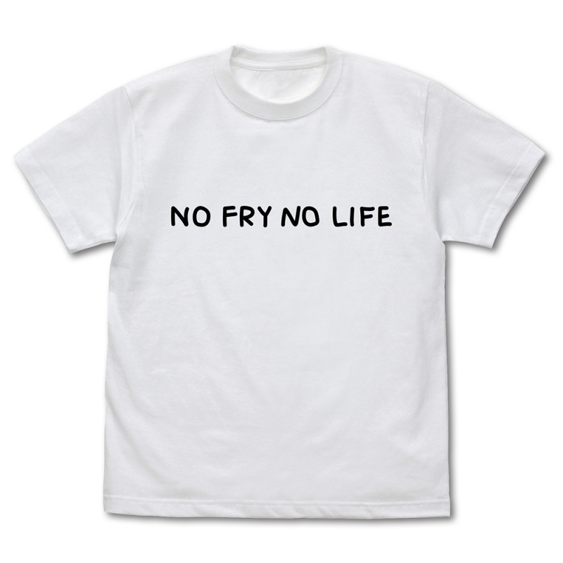 【グッズ-Tシャツ】エルフさんは痩せられない。 絵留札さんの「NO FRY NO LIFE」Tシャツ/WHITE-L サブ画像2