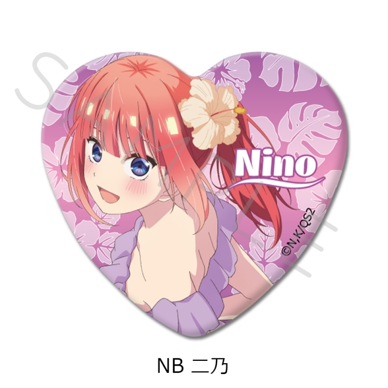 【グッズ-バッチ】五等分の花嫁＊ ハート型缶バッジ NB (二乃)