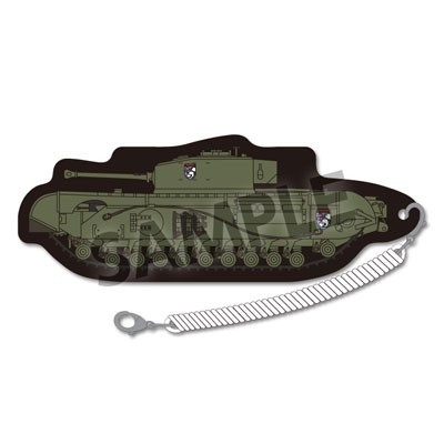 【グッズ-パスケース】ガールズ&パンツァー 最終章戦車型ラバーパスケース チャーチル歩兵戦車 Mk.VII