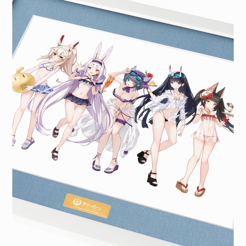 【グッズ-ボード】アズールレーン 描き起こしイラスト 集合 水着ver. キャラファイングラフ サブ画像2